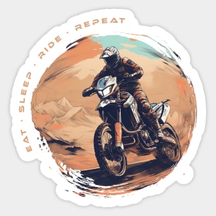 Eat Sleep Ride Repeat motorcycle Sticker